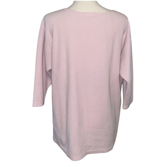 Baby Pink Sweater 3/4 Length Sleeve Size Medium - Picture 2 of 3